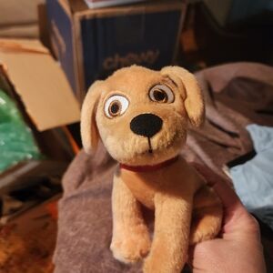 Mattel Tan Plush Puppy with Red Collar